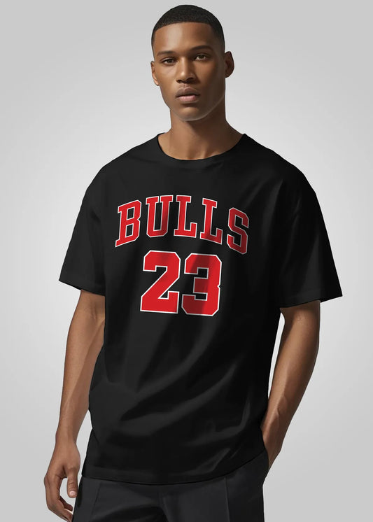 Bulls Printed Oversized T-Shirt for Men